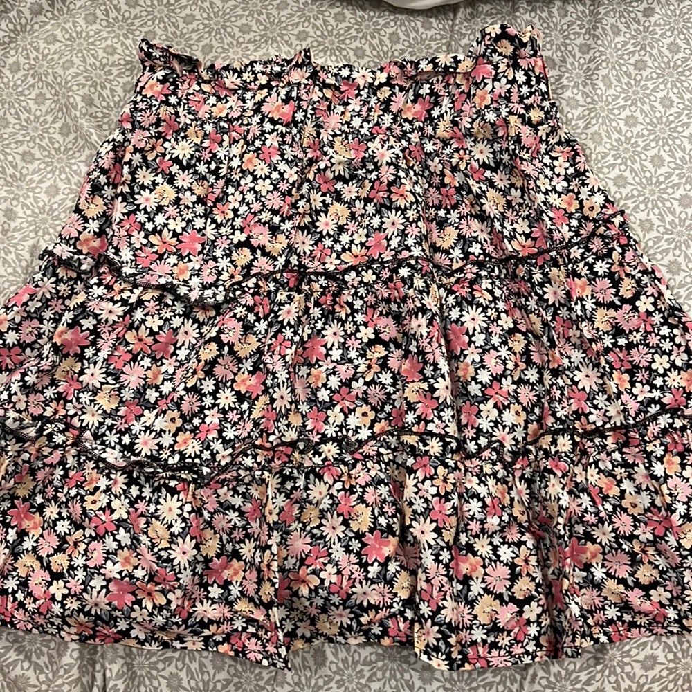 Vintage Floral Flowy Skirt